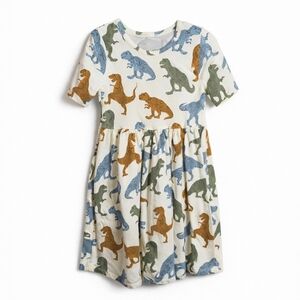 Pink Chicken Girls Dinosaur Print Dress Size 4